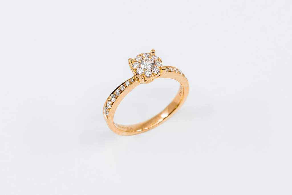 Anello Invisible pavé rose big - Gioielleria Casavola Noci