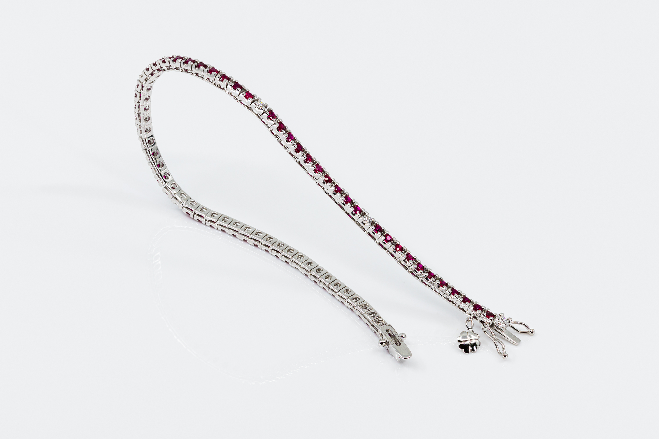 Bracciale tennis uomo rubini