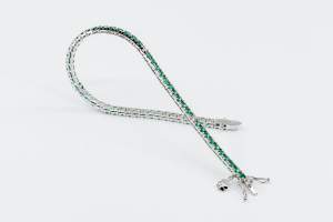 Bracciale tennis uomo smeraldi