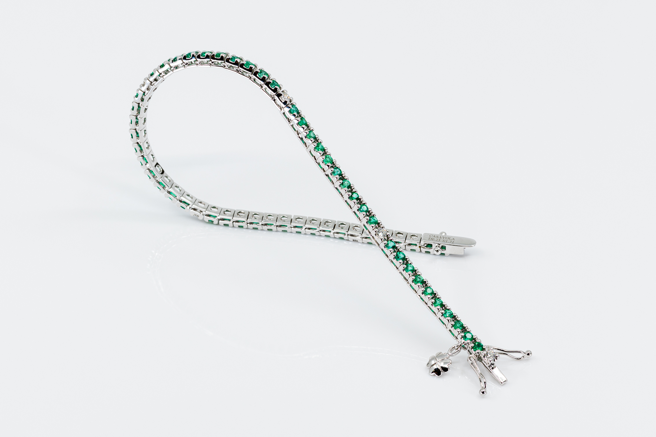 Bracciale tennis uomo smeraldi