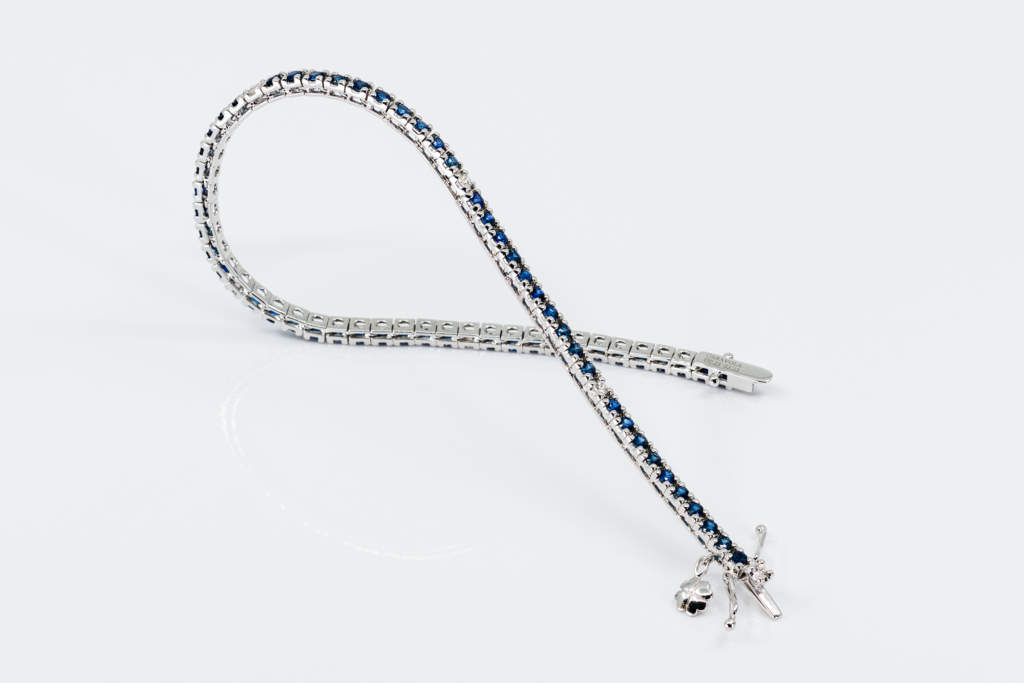 Bracciale tennis uomo zaffiri grande - Gioielleria Casavola Noci