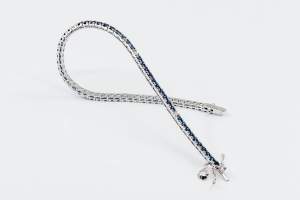 Bracciale tennis uomo zaffiri grande - Gioielleria Casavola Noci