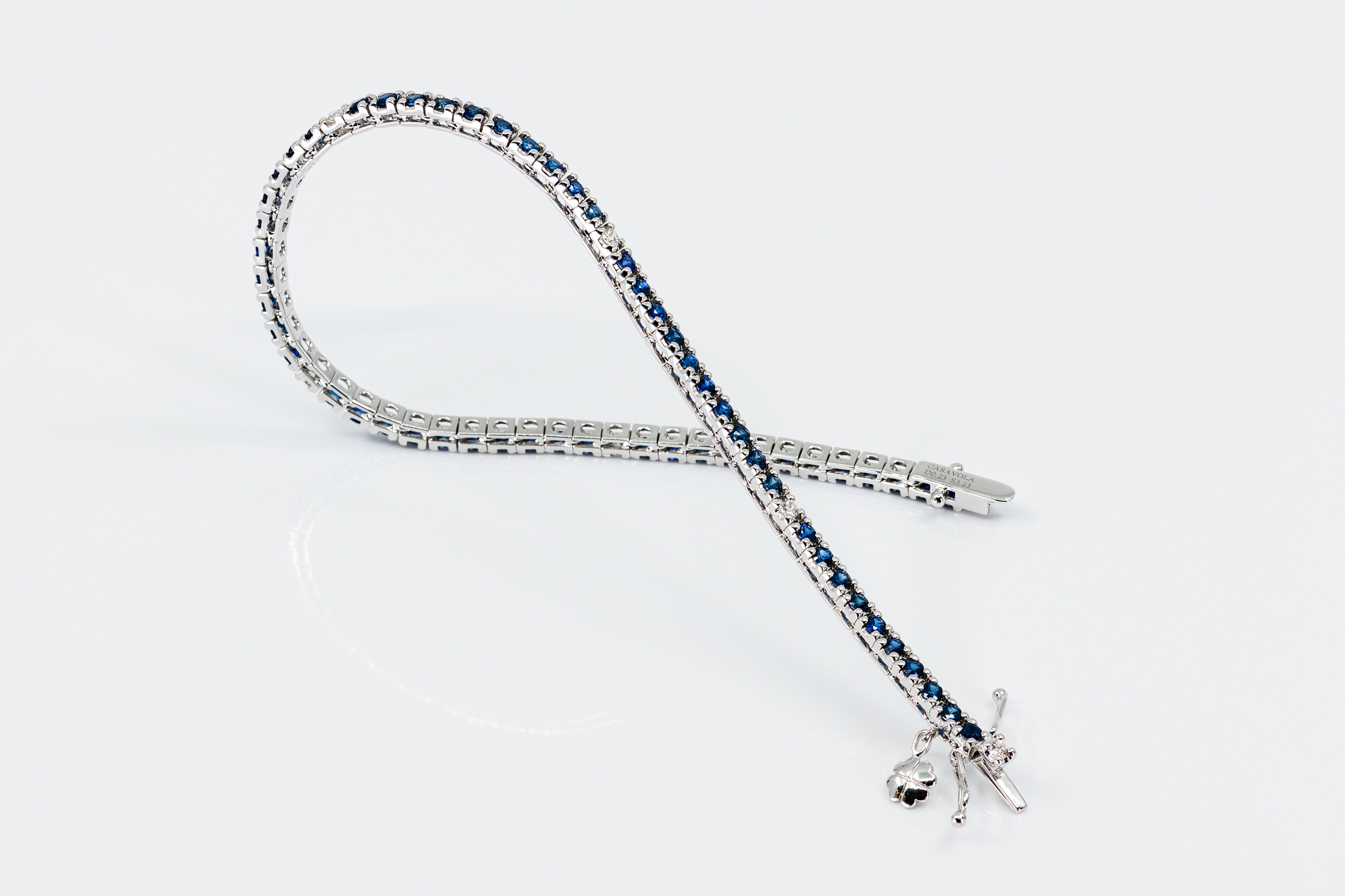 Bracciale tennis uomo zaffiri grande - Gioielleria Casavola Noci