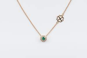 Collana Invisible Petite Émeraude Rose - Gioielleria Casavola Noci - idea regalo fidanzata occasione speciale