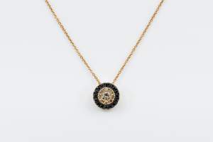 Collana Invisible tonda diamanti brown Rose - Gioielleria Casavola Noci - idea regalo uomo fidanzato di lusso - san valentino - natale