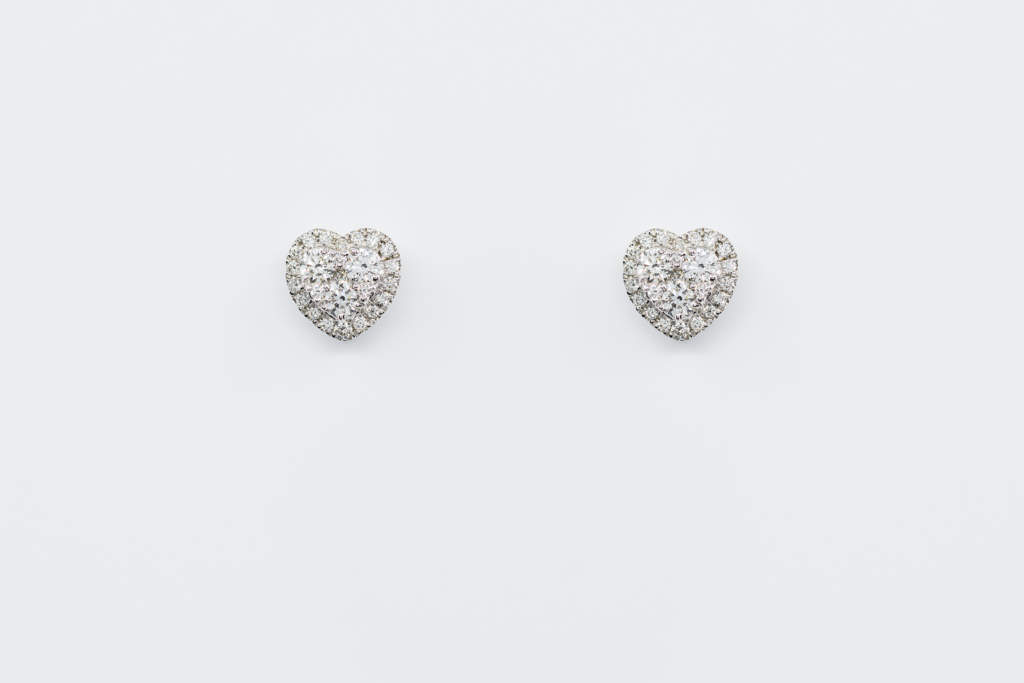 Orecchini cuore Liberty White - Gioielleria Casavola Noci - idea regalo compleanno donne