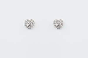 Orecchini cuore Liberty White - Gioielleria Casavola Noci - idea regalo compleanno donne