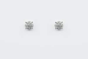 Orecchini Invisible oro bianco misura grande - Gioielleria Casavola Noci - idee regalo compleanno moglie