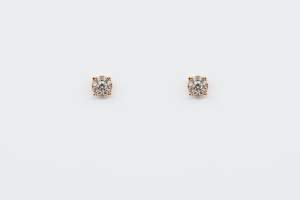 Orecchini Invisible oro rosa misura media - Gioielleria Casavola Noci - idee regalo compleanno fidanzata