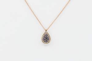 Collana goccia Liberty Rose zaffiri - Gioielleria Casavola Noci - idee regalo donne - main - gioielli per ogni occasione