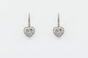 Orecchini cuori pendenti Liberty White - Gioielleria Casavola di Noci - caratura grande - idee regalo per occasioni importanti