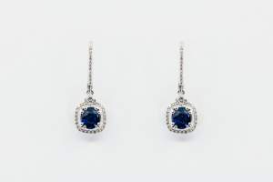 Crivelli orecchini quadrati fantasia zaffiri - Gioielleria Casavola Noci - idee regalo donne