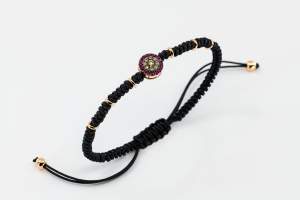 Bracciale tessuto oro rosa diamanti brown rubini Invisible - Gioielleria Casavola Noci - idee regalo 18 anni - gioielli per giovani