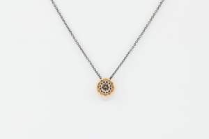 Collana diamante brown Invisible rosé - Gioielleria Casavola Noci - idee regalo donna - Made in Italy
