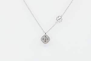 Collana rombo oro bianco Invisible - Gioielleria Casavola Noci - idee regalo donna