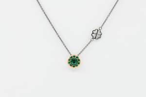 Collana uomo smeraldi Invisible rosé - Gioielleria Casavola Noci - idea regalo fidanzato compleanno - gioielli maschili