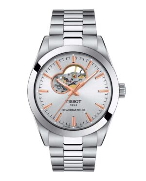 Tissot Gentleman Powermatic 80 T127.407.11.031.01 - Gioielleria Casavola di Noci - orologio automatico svizzero open heart - quadrante argentato