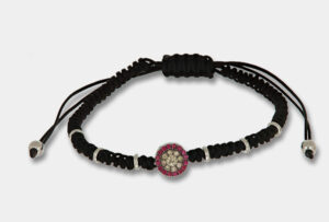 Bracciale tessuto oro bianco diamanti brown rubini Invisible - Gioielleria Casavola di Noci - idee regalo ragazzo compleanno 20 anni