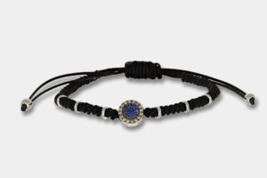 Bracciale tessuto oro bianco diamanti brown zaffiri Invisible - Gioielleria Casavola di Noci - idee regalo compleanno ragazzo 20 anni