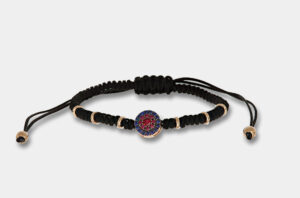 Bracciale tessuto oro rosa zaffiri rubini Invisible - Gioielleria Casavola di Noci - idee regalo compleanno 18 anni unisex