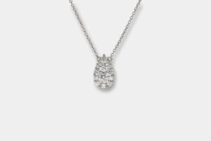 Collana goccia invisible Plain diamanti White - Gioielleria Casavola di Noci - idee regalo anniversario matrimonio - per lei - oro bianco