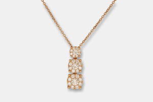 Collana trilogy oro rosa Invisible - Gioielleria Casavola di Noci - idee regalo sposa - diamanti - bridal