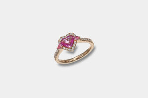 Anello con zaffiro rosa cuore Prestige Rosé - Gioielleria Casavola di Noci - idee regalo san valentino fidanzata - per lei