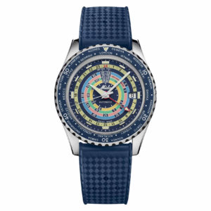 Mido Ocean Star Decompression Worldtimer M026.829.17.041.00 - Gioielleria Casavola di Noci - orologio automatico svizzero GMT - cinturino tropical blue