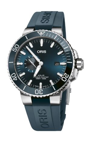 Oris Aquis Small Second 01 743 7733 4155-07 4 24 69EB - Gioielleria Casavola di Noci - orologio automatico subacqueo svizzero con cinturino in caucciù