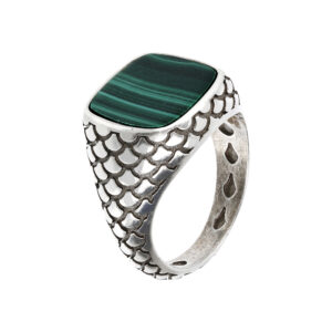 Anello uomo Albert M WSOX00075MLC - Gioielleria Casavola di Noci - idee regalo compleanno ragazzo 20 anni - malachite verde ed argento 925