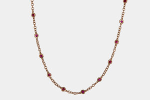 Collana girocollo uomo rubini Enjoy Rosè - Gioielleria Casavola di Noci - idee regalo compleanno 18 anni ragazzo - in oro rosa 18 carati