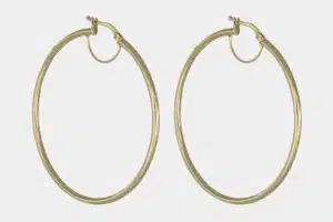 Orecchini a cerchio oro giallo archetto 4 cm - Gioielleria Casavola di Noci - idee regalo compleanno 40 anni migliore amica
