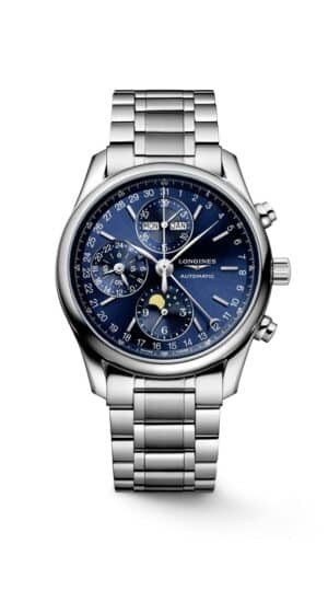 Longines Master Collection L2.673.4.92.6 - Gioielleria Casavola di Noci - cronografo automatico svizzero con funzioni fasi lunari e piccoli secondi