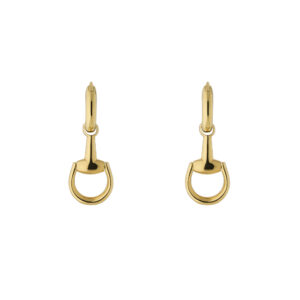 Gucci Horsebit YBD795656001 - Gioielleria Casavola di Noci - orecchini pendenti in oro giallo 18 carati - idee regalo compleanno ragazza 18 anni - immagine frontale