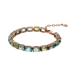 Bracciale tennis mosaico Bronzallure WSBZ02290.MULTI - Gioielleria Casavola di Noci - idee regalo per lei - color oro rosa 18 carati