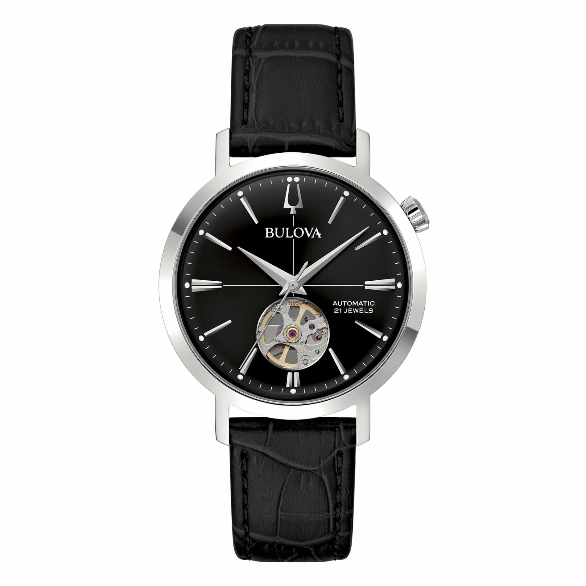 Bulova Aerojet Automatic 38 mm 96A317 - Gioielleria Casavola di Noci - orologio unisex con finestra sul calibro in movimento
