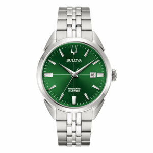 Bulova Sutton Automatic 96B424 - Gioielleria Casavola di Noci - orologio da uomo elegante con quadrante color verde e lancette argentate