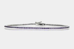 Bracciale tennis donna oro bianco zirconi viola - Gioielleria Casavola di Noci - idee regalo compleanno 30 anni migliore amica