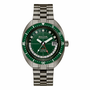 Bulova Oceanographer GMT 98B415 - Gioielleria Casavola di Noci - orologio automatico subacqueo - ghiera e quadrante color verde