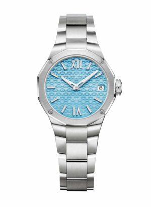 Baume et Mercier Riviera M0A10811 - Gioielleria Casavola di Noci - orologio svizzero da donna - quadrante azzurro - bracciale in acciaio INOX