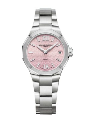 Baume et Mercier Riviera M0A10812 - Gioielleria Casavola di Noci - orologio svizzero da donna - quadrante rosa - bracciale in acciaio INOX