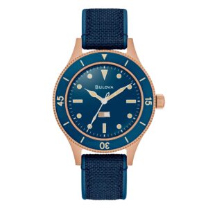 Bulova Mil-Ships Bronze 150 Ann 98A325 - Gioielleria Casavola di Noci - orologio automatico militare in edizione speciale - ghiera in alluminio color blu
