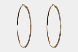 Orecchini a cerchio oro rosa con zirconi 4 cm - Gioielleria Casavola di Noci - idee regalo compleanno 40 anni moglie