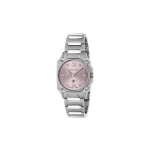 Gucci G-Flat YA166501 - Gioielleria Casavola di Noci - orologio svizzero da donna di forma ottagonale - quadrante rosa con diamanti