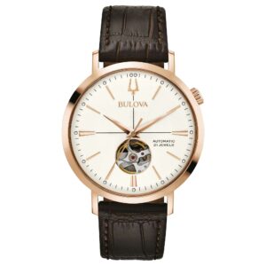 Bulova Aerojet Automatic 97A136 - Gioielleria Casavola di Noci - orologio automatico da uomo - quadrante bianco con finestra - idee regalo compleanno 60 anni papà