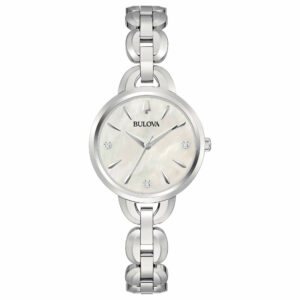 Bulova Classic Lady Diamonds 96P230 - Gioielleria Casavola di Noci - orologio da donna con quadrante in madreperla bianco - idee regalo compleanno 60 anni nonna