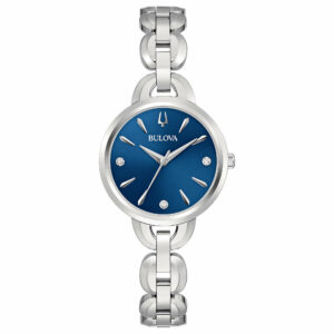 Bulova Classic Lady Diamonds 96P231 - Gioielleria Casavola di Noci - orologio da donna con quadrante blu - idee regalo compleanno 60 anni nonna