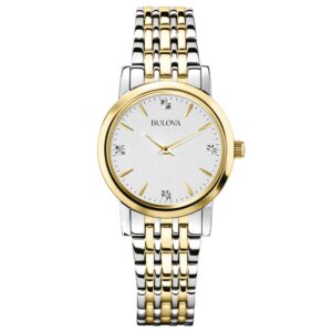 Bulova Classic Lady Diamonds 98P115 - Gioielleria Casavola di Noci - orologio da donna rotondo - quadrante color argento - idee regalo 30 anni migliore amica
