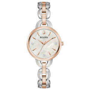 Bulova Classic Lady Diamonds 98P210 - Gioielleria Casavola di Noci - orologio da donna con madreperla bianco - idee regalo compleanno 60 anni nonna