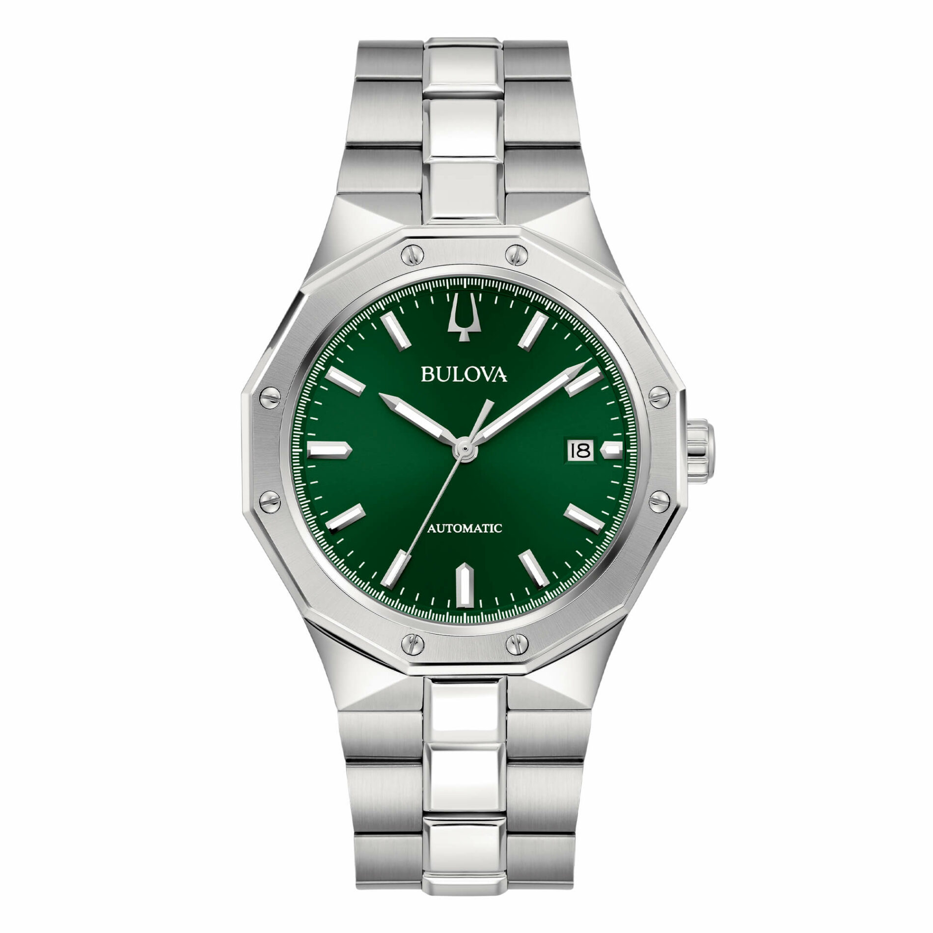 Bulova Octagon Automatic 96B464 - Gioielleria Casavola di Noci - orologio automatico da uomo - quadrante verde - ghiera ottagonale